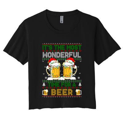 It’S The Most Wonderful Time For A Beer Christmas Crop Top