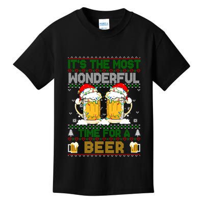It’S The Most Wonderful Time For A Beer Christmas Kids T-Shirt