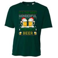 It’S The Most Wonderful Time For A Beer Christmas Cooling Performance Crew T-Shirt