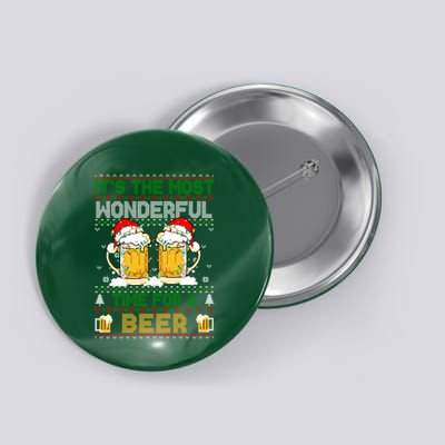 It’S The Most Wonderful Time For A Beer Christmas Button