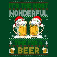 It’S The Most Wonderful Time For A Beer Christmas Button