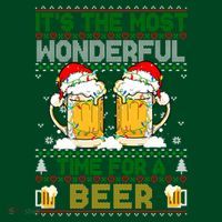 It’S The Most Wonderful Time For A Beer Christmas Sustainable Beanie