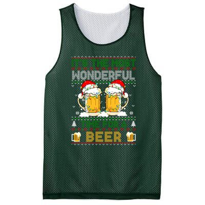 It’S The Most Wonderful Time For A Beer Christmas Mesh Reversible Basketball Jersey Tank