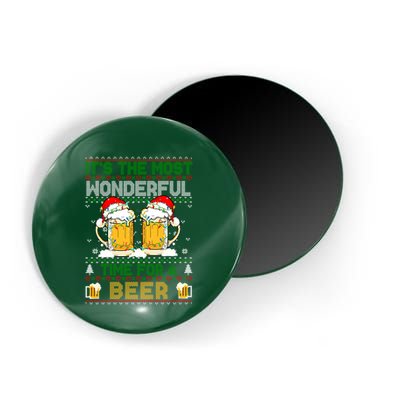 It’S The Most Wonderful Time For A Beer Christmas Magnet