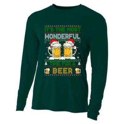 It’S The Most Wonderful Time For A Beer Christmas Cooling Performance Long Sleeve Crew