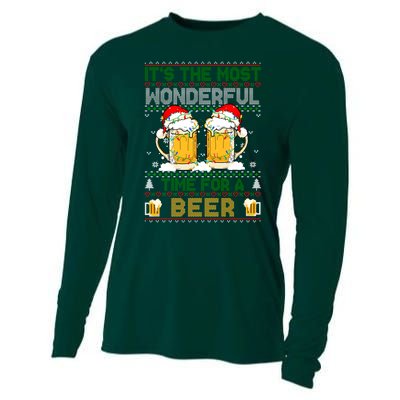 It’S The Most Wonderful Time For A Beer Christmas Cooling Performance Long Sleeve Crew