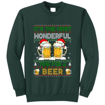 It’S The Most Wonderful Time For A Beer Christmas Tall Sweatshirt