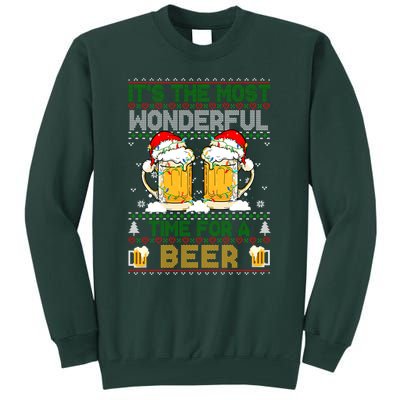 It’S The Most Wonderful Time For A Beer Christmas Tall Sweatshirt