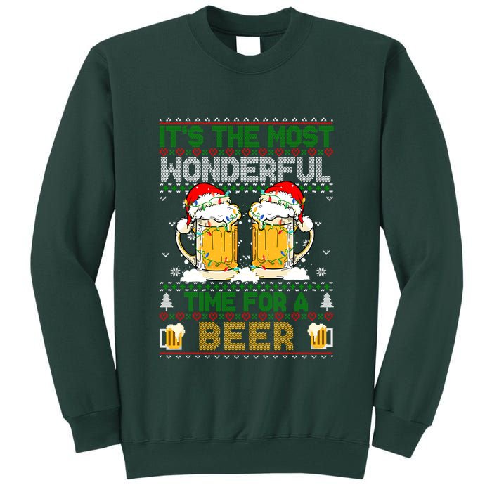 It’S The Most Wonderful Time For A Beer Christmas Tall Sweatshirt