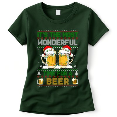 It’S The Most Wonderful Time For A Beer Christmas Womens T-Shirt