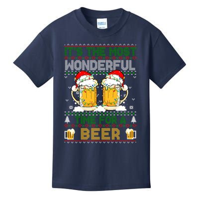 It’S The Most Wonderful Time For A Beer Christmas Kids T-Shirt