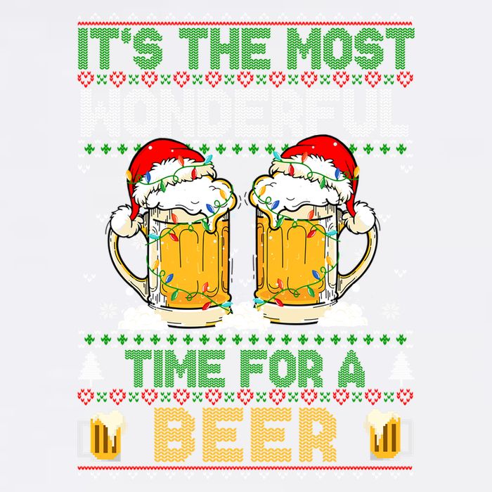 It’S The Most Wonderful Time For A Beer Christmas Garment-Dyed Sweatshirt