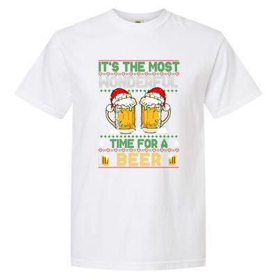 It’S The Most Wonderful Time For A Beer Christmas Garment-Dyed Heavyweight T-Shirt