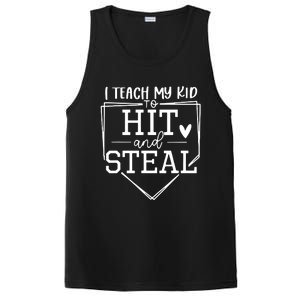 I Teach My To Hit And Steal Baseball Softball Mom Women PosiCharge Competitor Tank