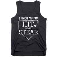 I Teach My To Hit And Steal Baseball Softball Mom Women Tank Top