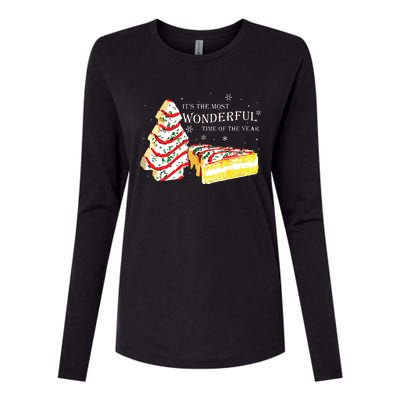 Its The Most Wonderful Time Of The Year Snack Cake Christmas Womens Cotton Relaxed Long Sleeve T-Shirt