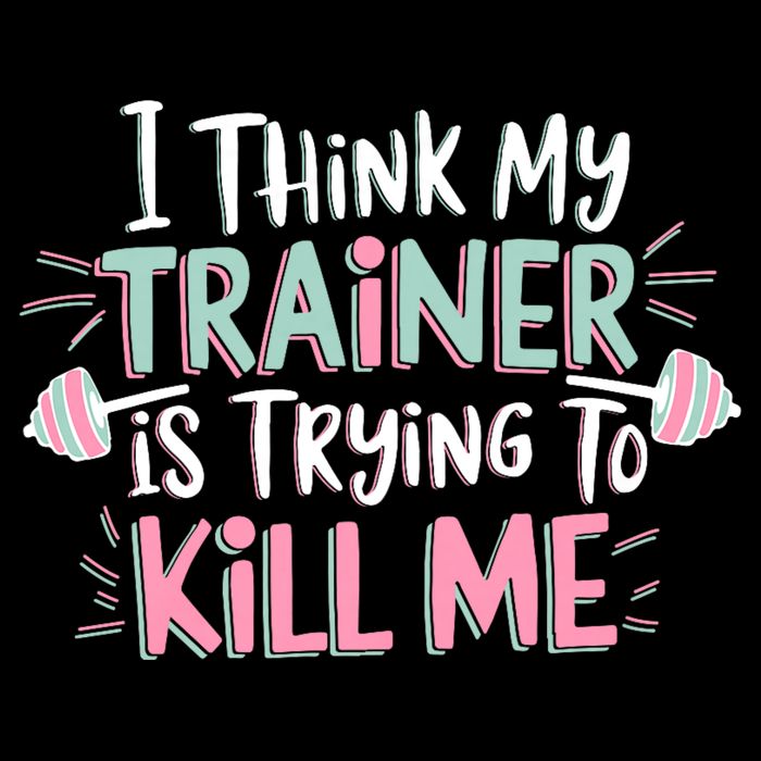 I Think My Trainer Is Trying To Kill Me Funny Gymer City Backpack