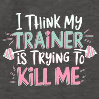 I Think My Trainer Is Trying To Kill Me Funny Gymer Vector Backpack