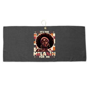 ItS The Melanin For Me Black History Month Melanin Gift Large Microfiber Waffle Golf Towel