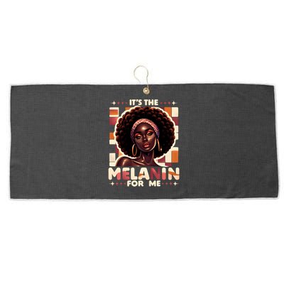 ItS The Melanin For Me Black History Month Melanin Gift Large Microfiber Waffle Golf Towel