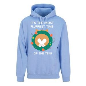 Its The Most Fluffiest Time Of The Year Cute Corgi Xmas Gift Unisex Surf Hoodie