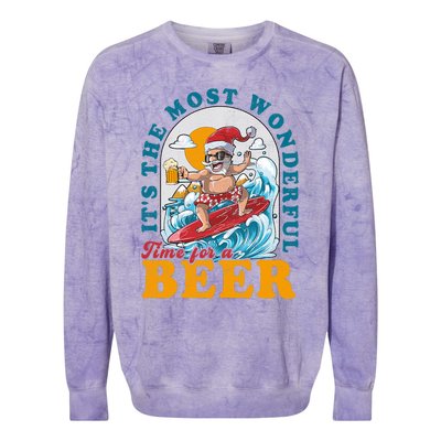 Its The Most Wonderful Time For Santa Christmas In July Colorblast Crewneck Sweatshirt