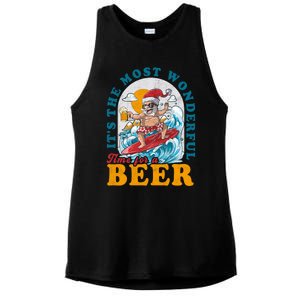 Its The Most Wonderful Time For Santa Christmas In July Ladies PosiCharge Tri-Blend Wicking Tank