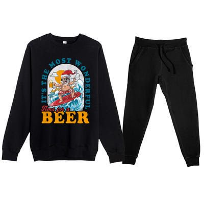 Its The Most Wonderful Time For Santa Christmas In July Premium Crewneck Sweatsuit Set