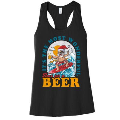 Its The Most Wonderful Time For Santa Christmas In July Women's Racerback Tank