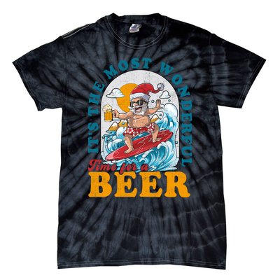 Its The Most Wonderful Time For Santa Christmas In July Tie-Dye T-Shirt