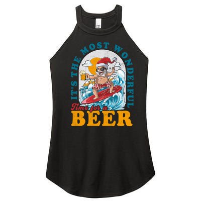 Its The Most Wonderful Time For Santa Christmas In July Women’s Perfect Tri Rocker Tank