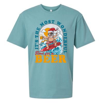 Its The Most Wonderful Time For Santa Christmas In July Sueded Cloud Jersey T-Shirt