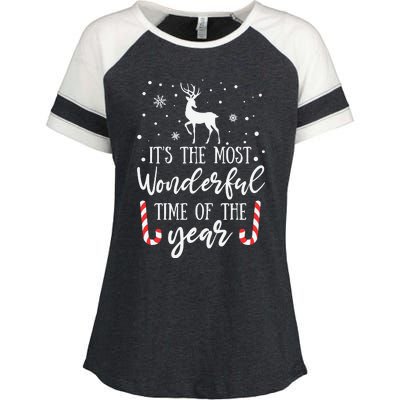 Its The Most Wonderful Time Of The Year Enza Ladies Jersey Colorblock Tee