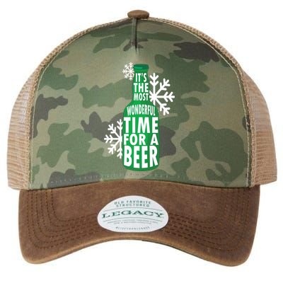 Its The Most Wonderful Time For A Beer Funny Christmas Legacy Tie Dye Trucker Hat