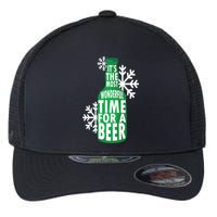 Its The Most Wonderful Time For A Beer Funny Christmas Flexfit Unipanel Trucker Cap