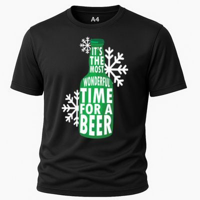 Its The Most Wonderful Time For A Beer Funny Christmas Performance Shirt