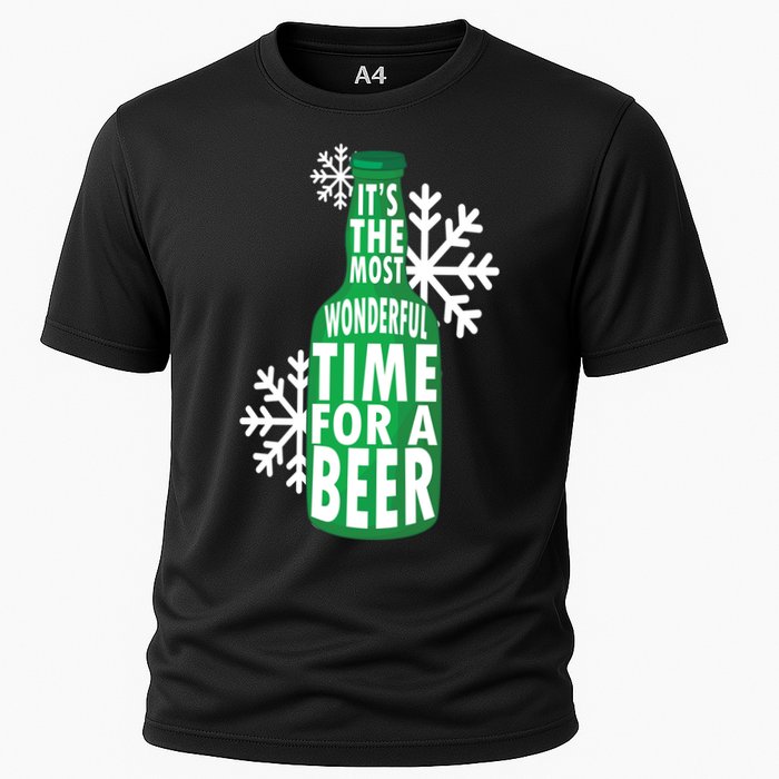 Its The Most Wonderful Time For A Beer Funny Christmas Performance Shirt