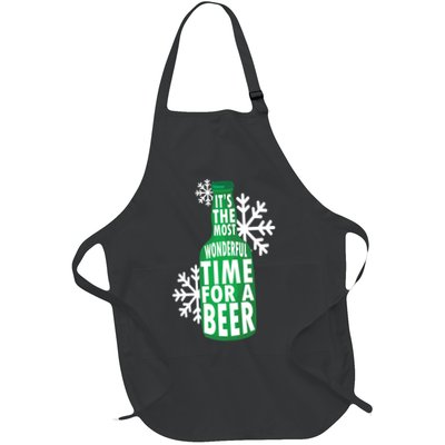 Its The Most Wonderful Time For A Beer Funny Christmas Apron