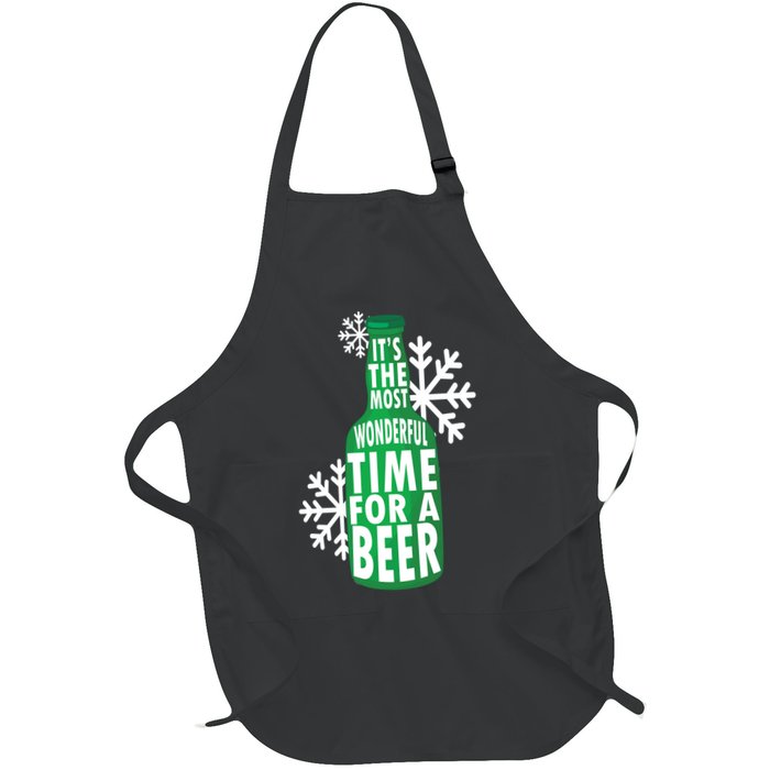 Its The Most Wonderful Time For A Beer Funny Christmas Apron