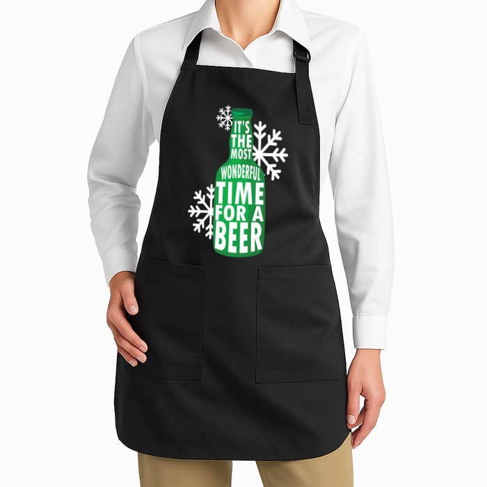 Its The Most Wonderful Time For A Beer Funny Christmas Apron