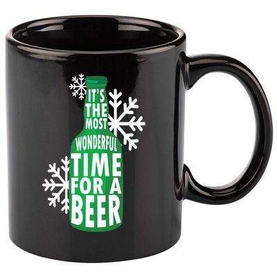 Its The Most Wonderful Time For A Beer Funny Christmas 11oz C Handle Ceramic Mug