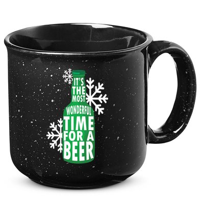 Its The Most Wonderful Time For A Beer Funny Christmas 15oz Campfire Ceramic Mug