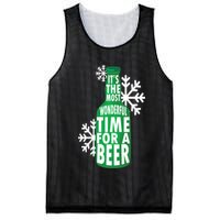 Its The Most Wonderful Time For A Beer Funny Christmas Mesh Reversible Basketball Jersey Tank