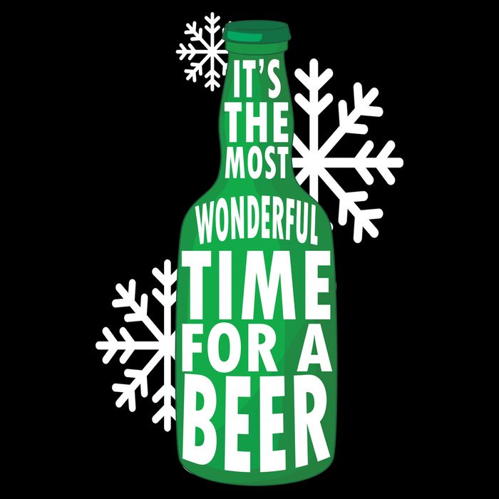 Its The Most Wonderful Time For A Beer Funny Christmas Magnet