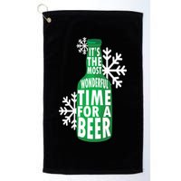 Its The Most Wonderful Time For A Beer Funny Christmas Golf Towel