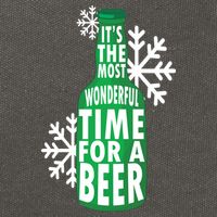 Its The Most Wonderful Time For A Beer Funny Christmas Cotton Canvas Backpack
