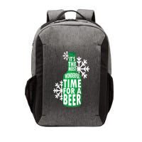 Its The Most Wonderful Time For A Beer Funny Christmas Vector Backpack