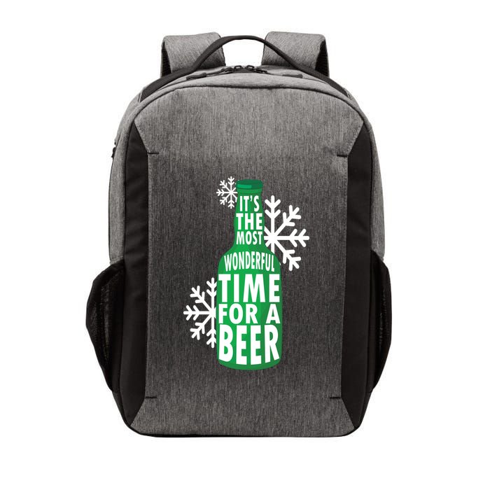 Its The Most Wonderful Time For A Beer Funny Christmas Vector Backpack