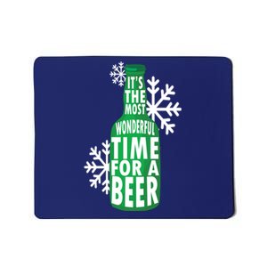 Its The Most Wonderful Time For A Beer Funny Christmas Mousepad