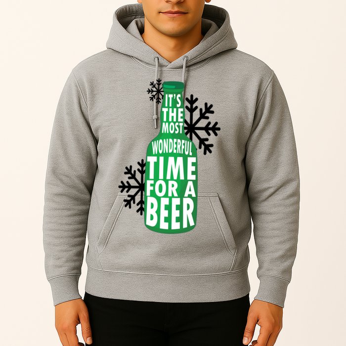 Its The Most Wonderful Time For A Beer Funny Christmas Hoodie